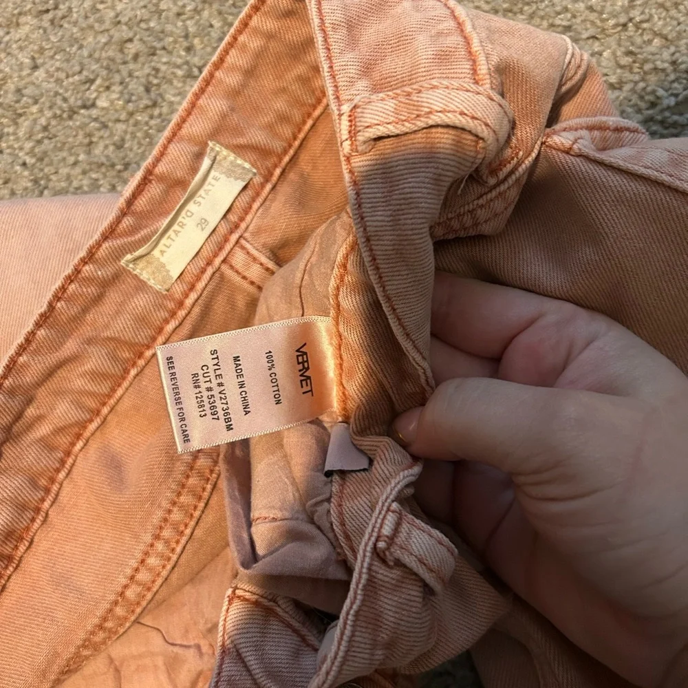 Altar'd State Peach/Copper Wide Leg Jeans